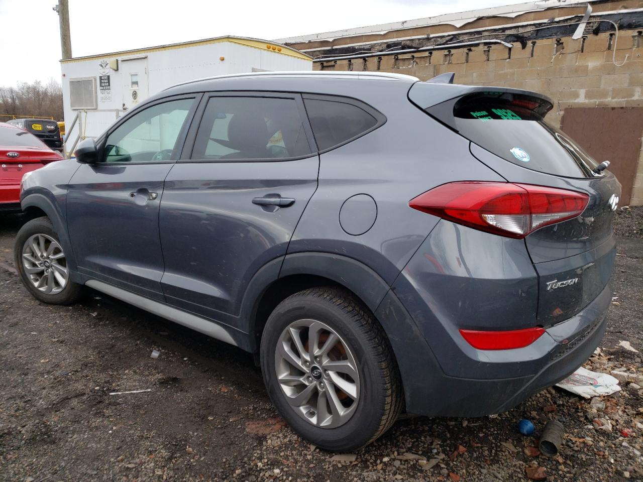 2018 Hyundai Tucson VIN KM8J3CA41JU734697 Copart auction photo, front end / vandalism damage thumbnail 2