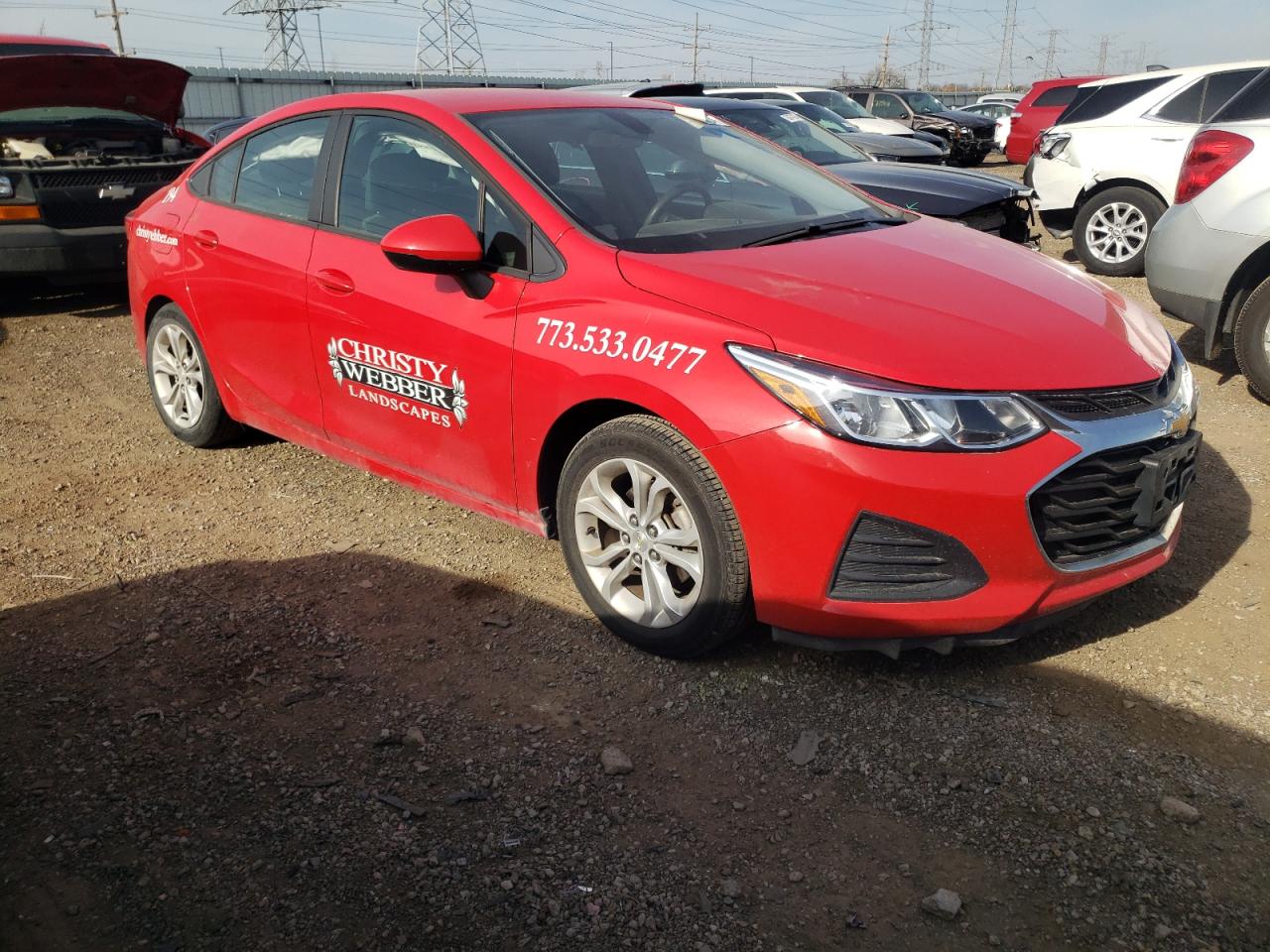 2019 Chevrolet Cruze VIN 1G1BC5SMXK7109310 Copart auction photo, side / rear end damage thumbnail 4