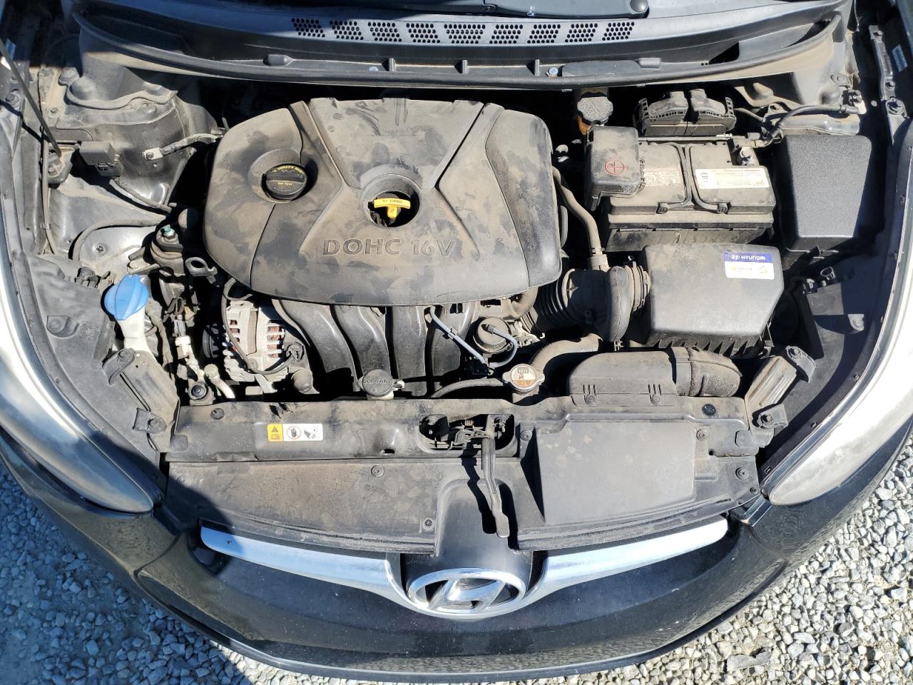 2014 Hyundai Elantra VIN KMHDH4AE0EU166588 Copart auction photo, rear end / front end damage thumbnail 11