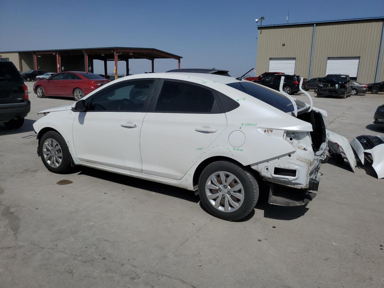 2018 Hyundai Accent VIN 3KPC24A33JE032375 Copart auction photo, rear end / hail damage thumbnail 2