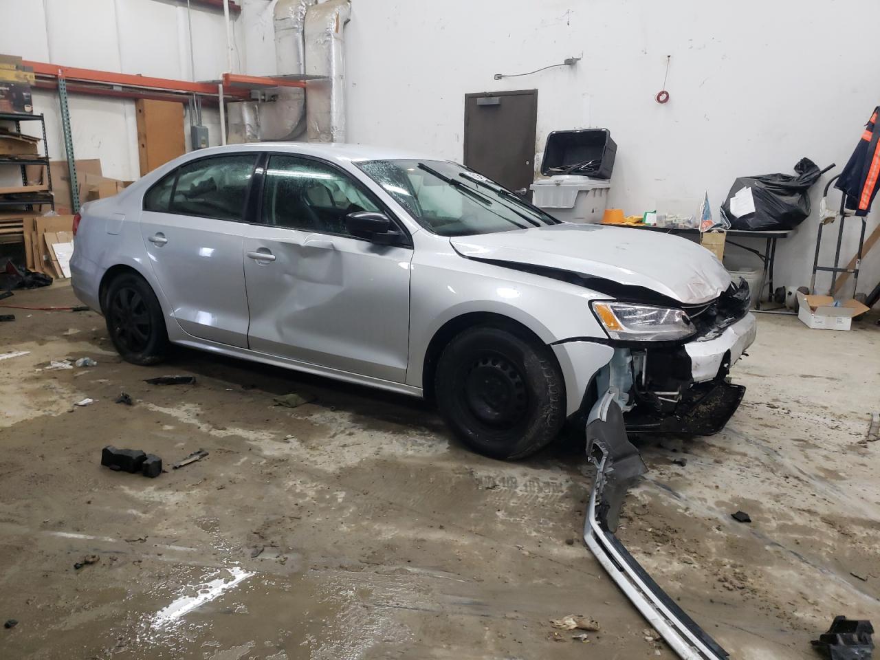 2015 Volkswagen Jetta VIN 3VW2K7AJ8FM292650 Copart auction photo, front end / side damage thumbnail 4