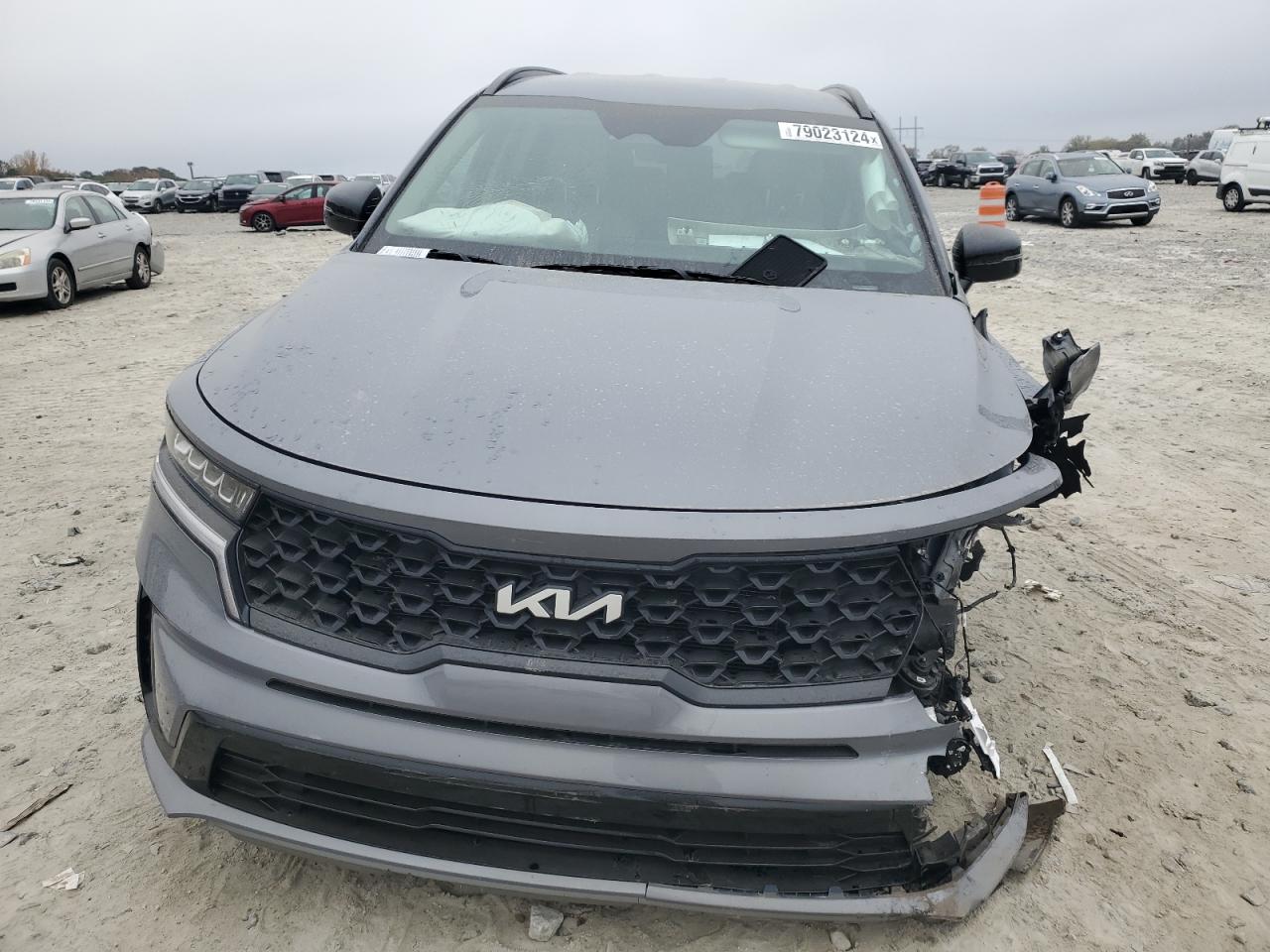 2022 KIA Sorento VIN 5XYRL4LC1NG131774 Copart auction photo, undercarriage / front end damage thumbnail 5