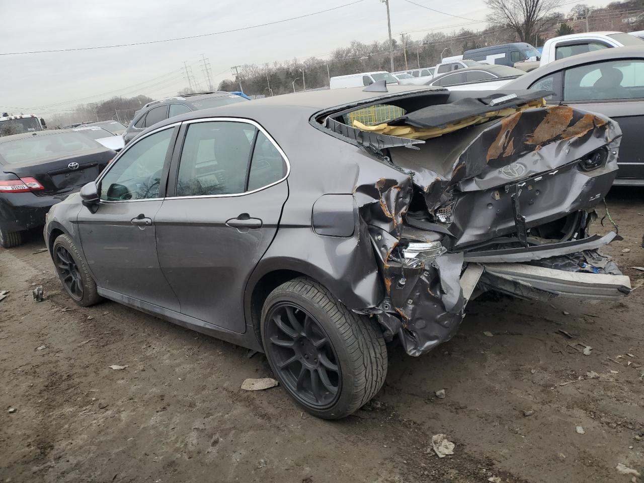 2019 Toyota Camry VIN 4T1B11HK8KU759598 Copart auction photo, rear end / minor dent/scratches damage thumbnail 2