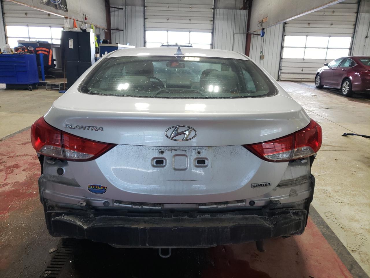 2012 Hyundai Elantra VIN KMHDH4AE9CU360520 Copart auction photo, front end damage thumbnail 6