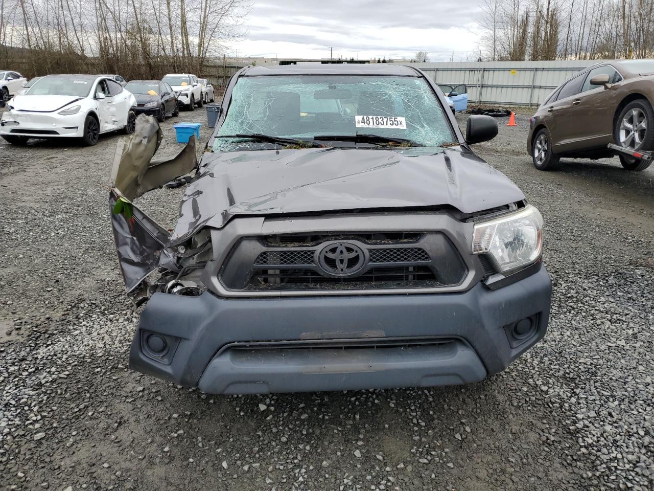 2014 Toyota Tacoma VIN 5TFNX4CN7EX042017 Copart auction photo, front end / top/roof damage thumbnail 5