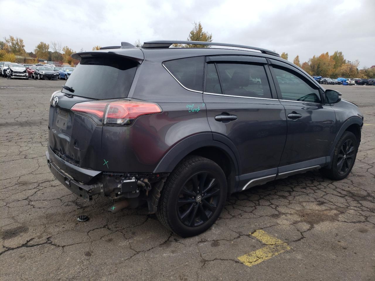 2018 Toyota RAV 4 VIN 2T3RFREV3JW748155 Copart auction photo, front end / rear end damage thumbnail 3