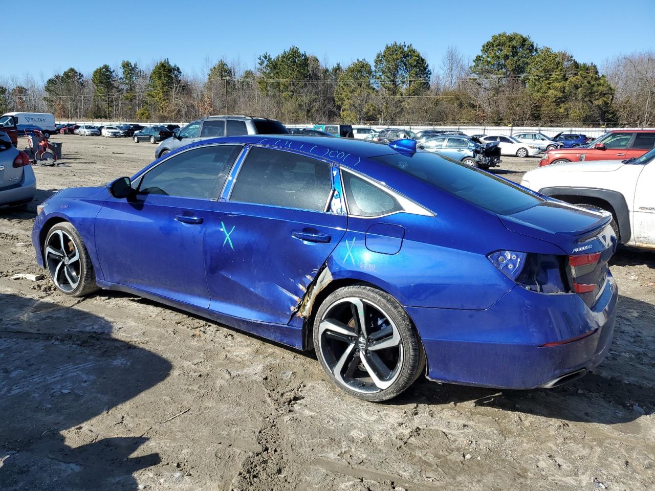 2018 Honda Accord VIN 1HGCV1F36JA007747 Copart auction photo, side / minor dent/scratches damage thumbnail 2