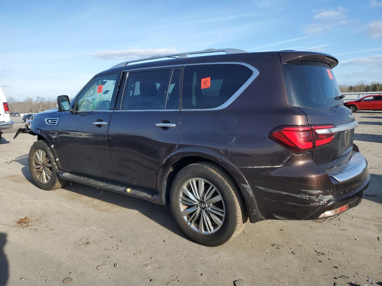 2018 Infiniti QX80 VIN JN8AZ2NF1J9664277 Copart auction photo, all over damage thumbnail 2