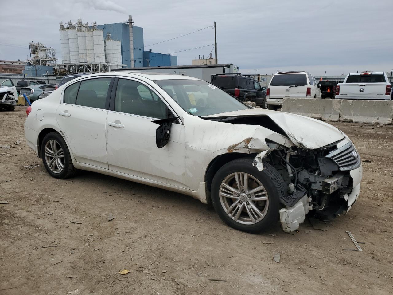 2013 Infiniti G VIN JN1CV6AR4DM752512 Copart auction photo, front end / rear end damage thumbnail 4