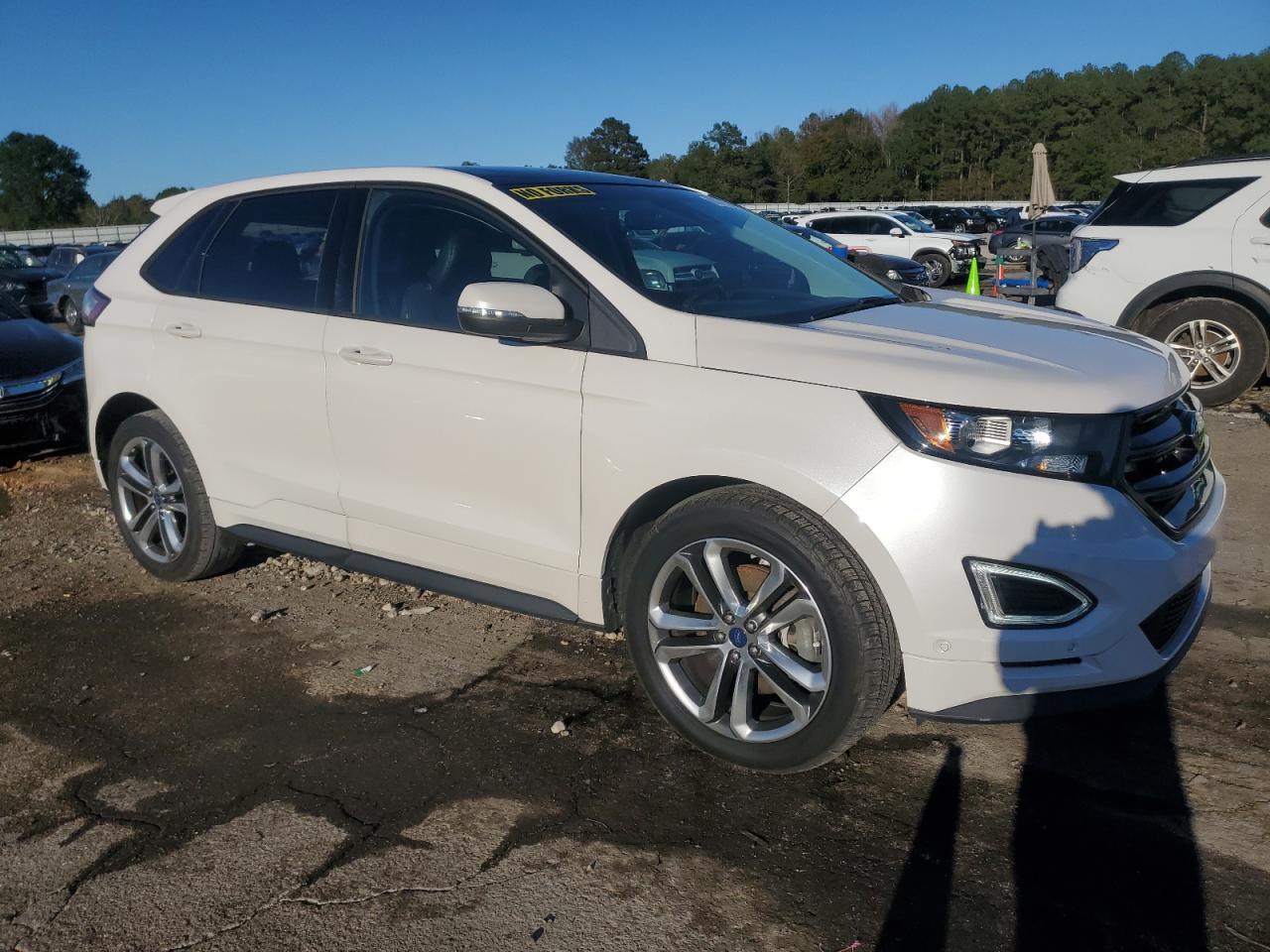 2015 Ford Edge VIN 2FMPK3AP8FBB15745 Copart auction photo, rear end / top/roof damage thumbnail 4