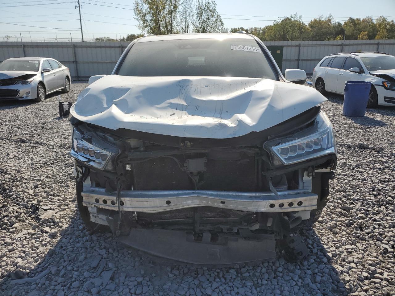 2017 Acura MDX VIN 5FRYD4H95HB020113 Copart auction photo, front end damage thumbnail 5