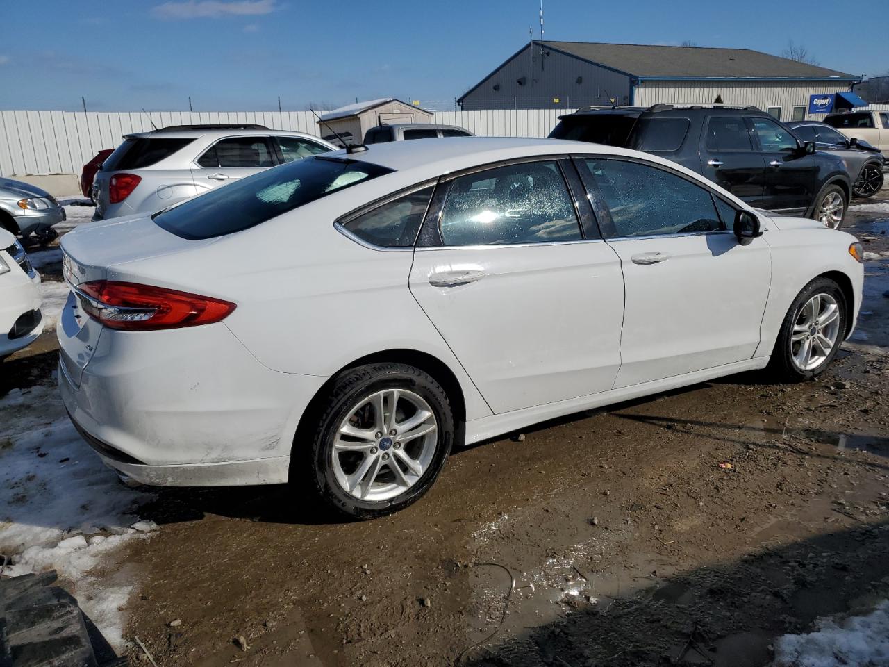 2018 Ford Fusion VIN 3FA6P0H78JR117260 Copart auction photo, side / front end damage thumbnail 3