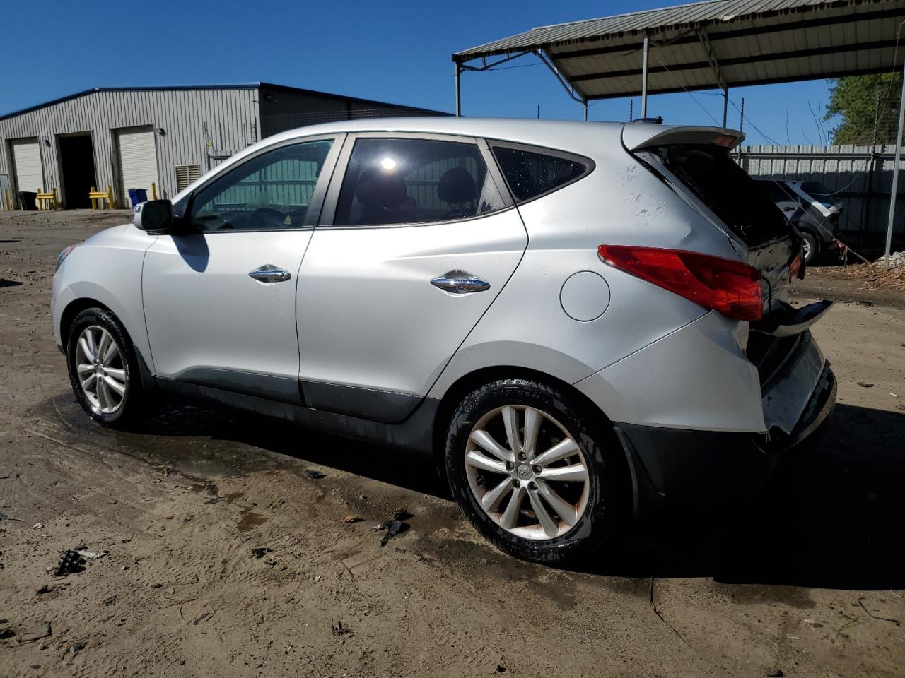 2013 Hyundai Tucson VIN KM8JUCAC3DU598209 Copart auction photo, rear end damage thumbnail 2