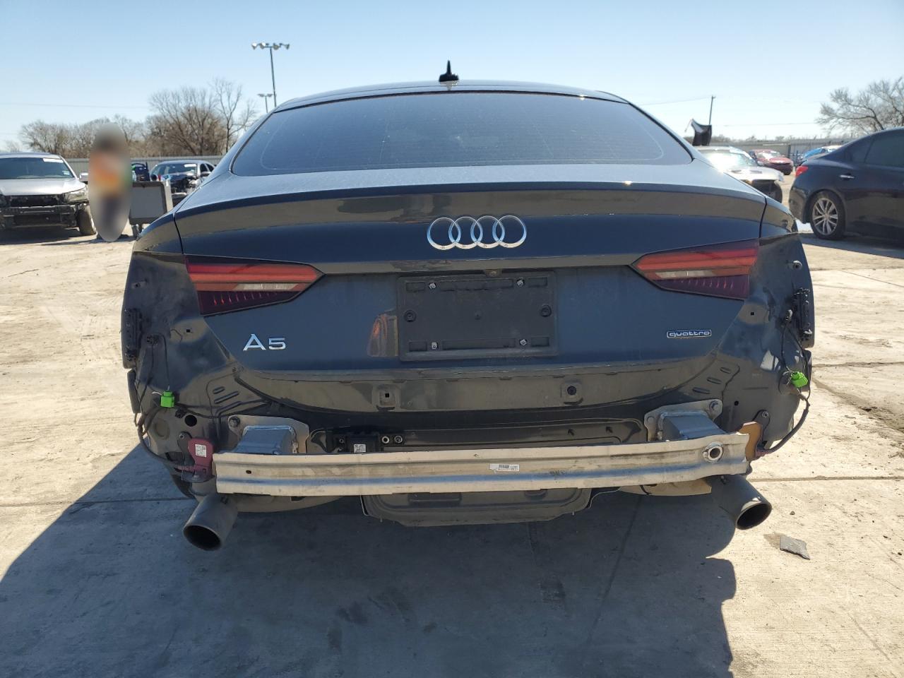 2019 Audi A5 VIN WAUENCF54KA093353 Copart auction photo, rear end damage thumbnail 6