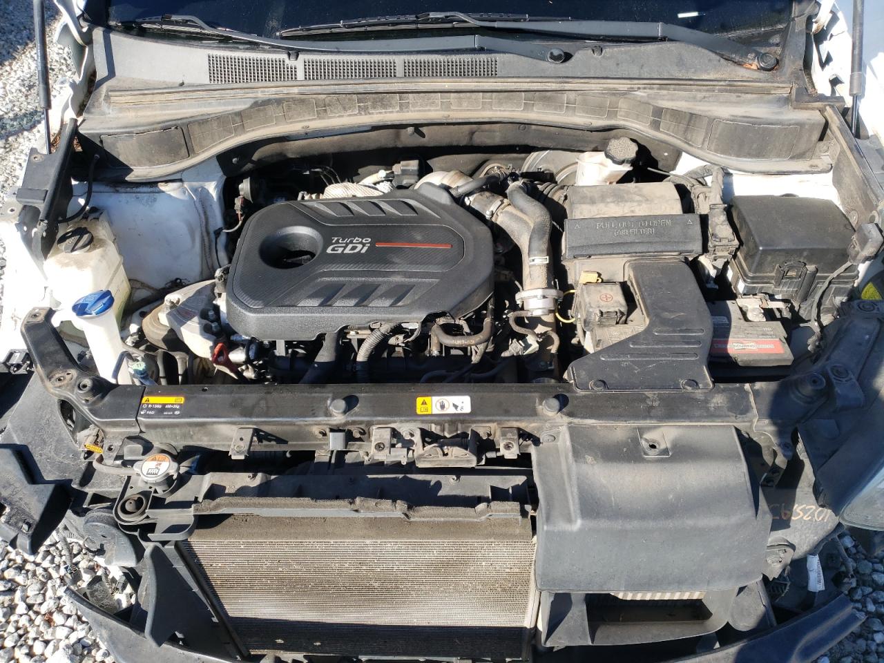 2017 Hyundai Santa Fe VIN 5XYZW4LA6HG473747 Copart auction photo, front end / undercarriage damage thumbnail 12