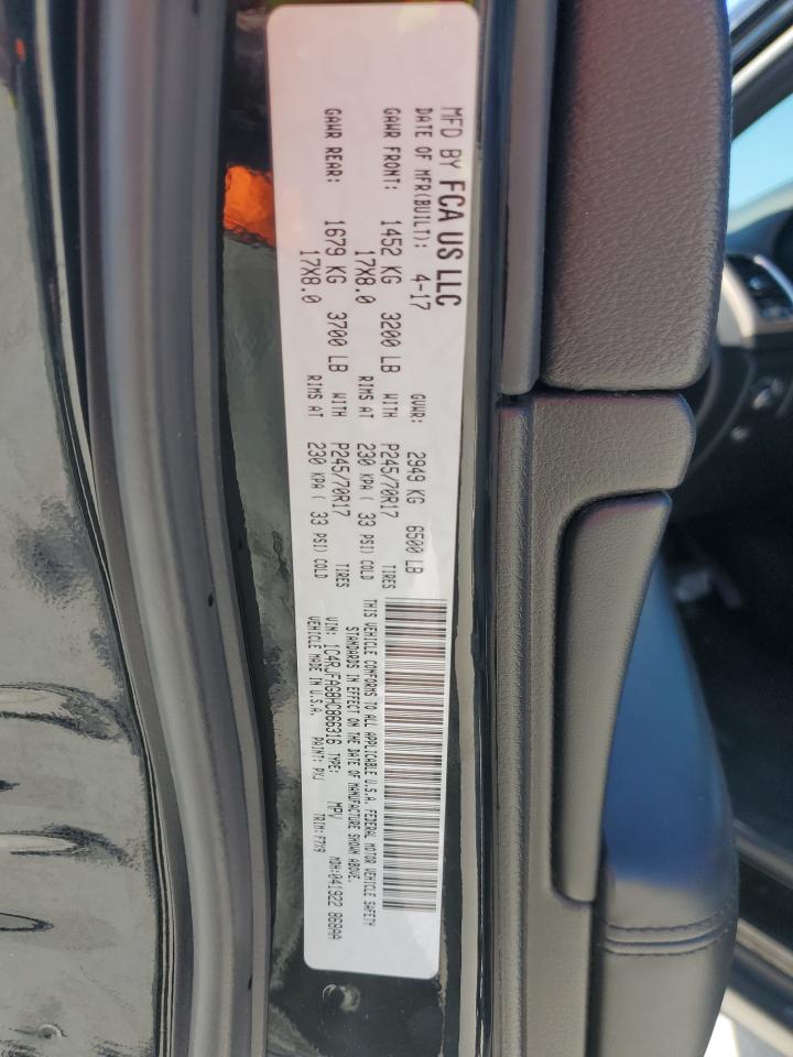 2017 Jeep Grand Cherokee VIN 1C4RJFAG8HC866316 Copart auction photo, front end / undercarriage damage thumbnail 15