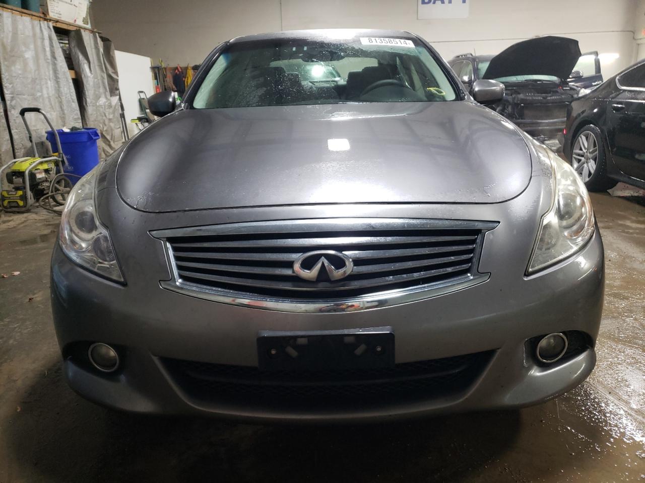 2011 Infiniti G VIN JN1CV6ARXBM401827 Copart auction photo, front end / side damage thumbnail 5