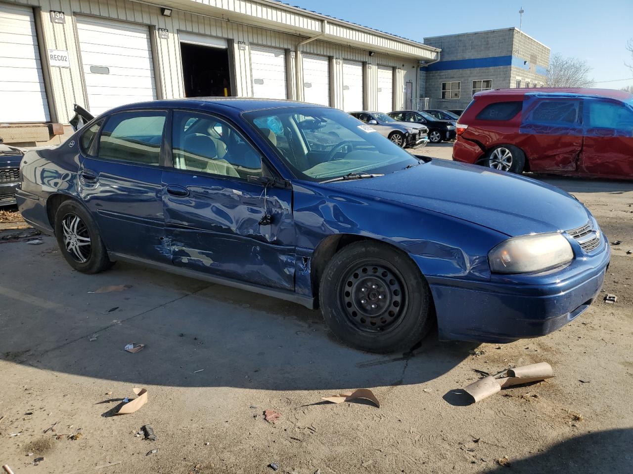 2005 Chevrolet Impala VIN 2G1WF52E759111858 Copart auction photo, side / front end damage thumbnail 4