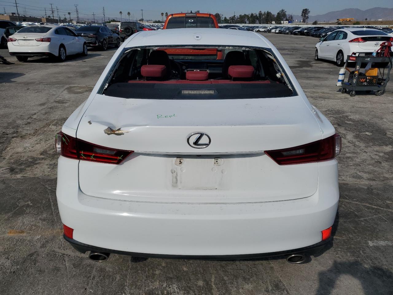 2016 Lexus IS VIN JTHBA1D21G5001953 Copart auction photo, mechanical / all over damage thumbnail 6