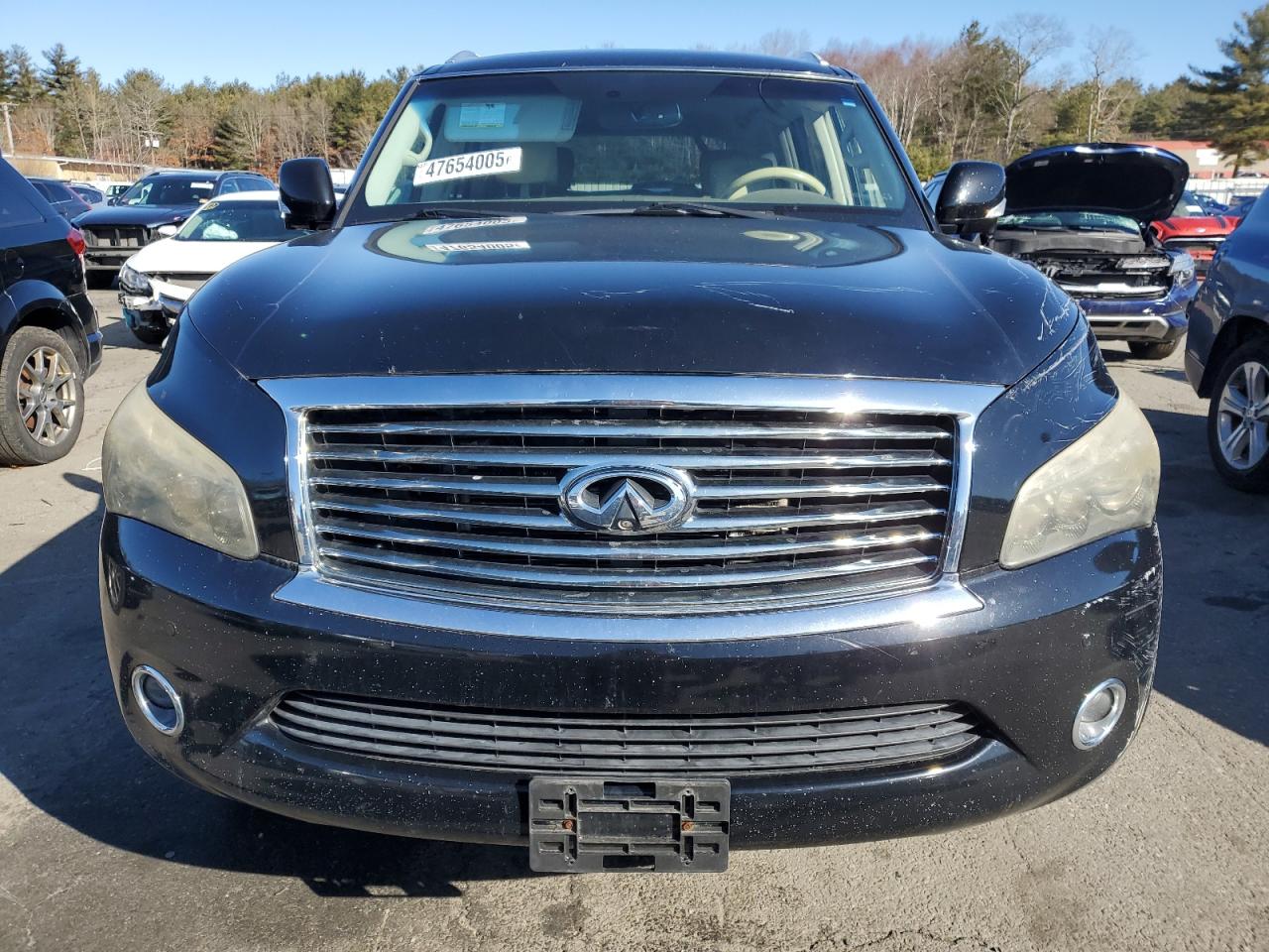 2011 Infiniti QX56 VIN JN8AZ2NC4B9303181 Copart auction photo, side / front end damage thumbnail 5