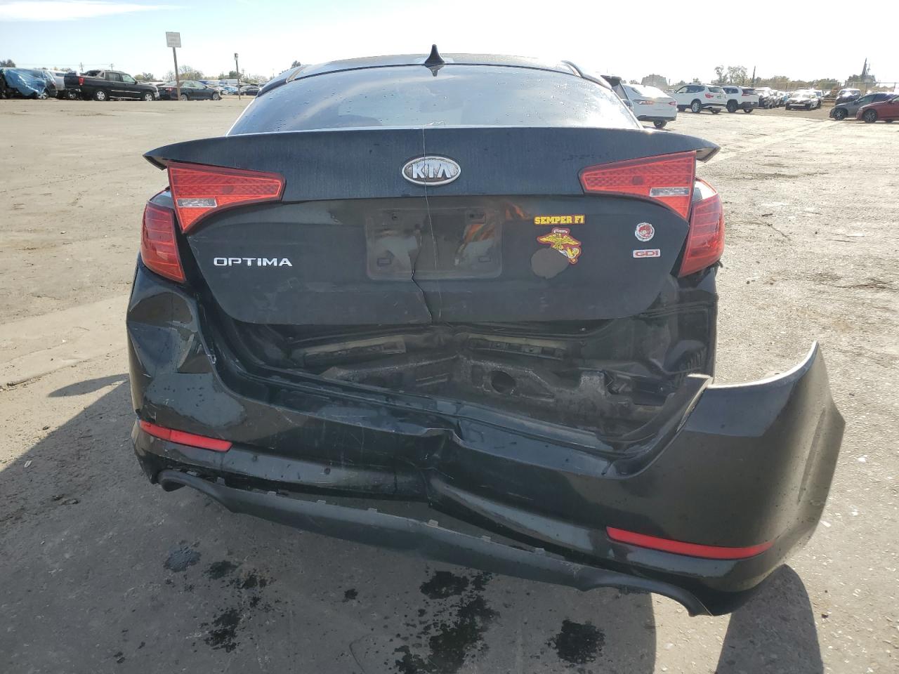 2011 KIA Optima VIN KNAGM4A77B5157713 Copart auction photo, rear end / front end damage thumbnail 6