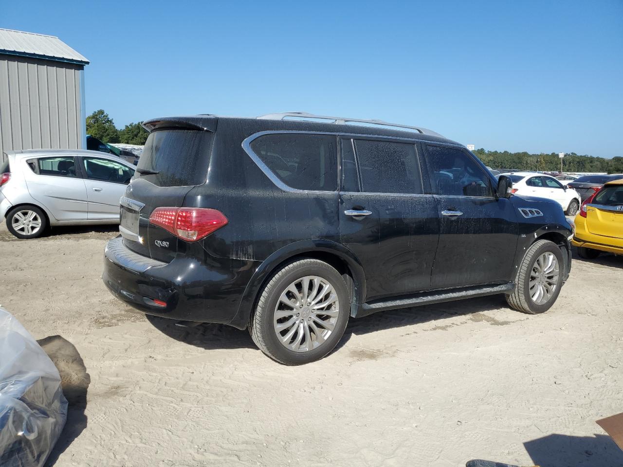 2016 Infiniti QX80 VIN JN8AZ2NF1G9612303 Copart auction photo, front end damage thumbnail 3