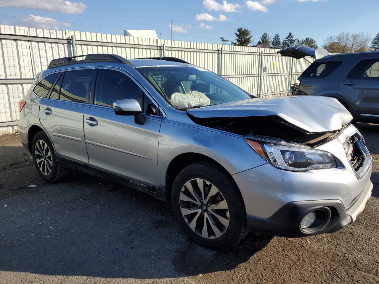 2017 Subaru Outback VIN 4S4BSEKC0H3223104 Copart auction photo, front end / side damage thumbnail 4