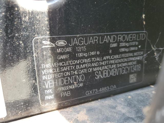 2016 Jaguar XF VIN SAJBD4BV1GCY13418 Copart auction photo, water/flood damage thumbnail 12