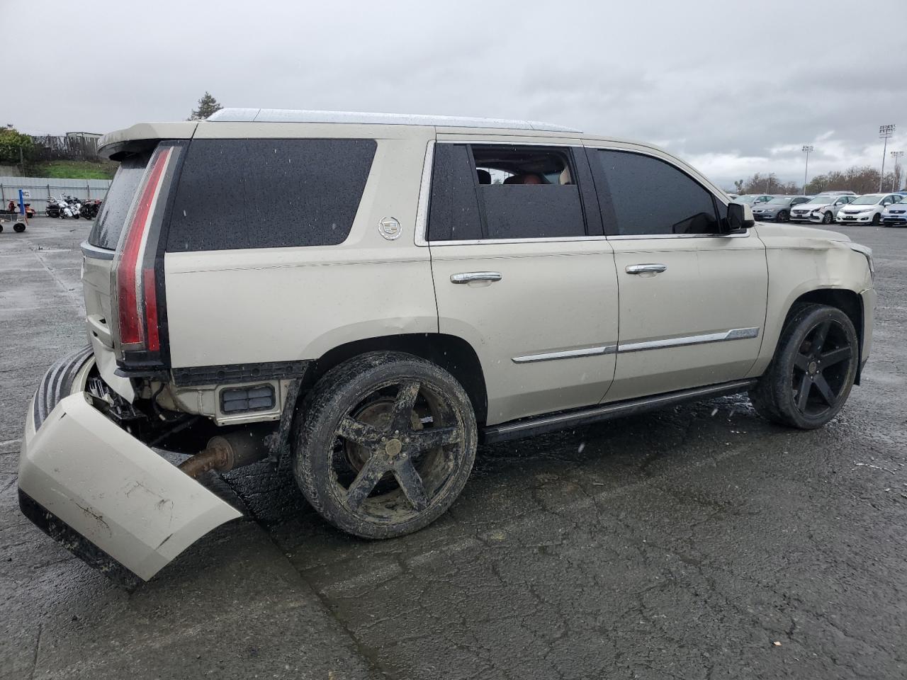 2015 Cadillac Escalade VIN 1GYS4CKJ6FR285256 Copart auction photo, vandalism / all over damage thumbnail 3