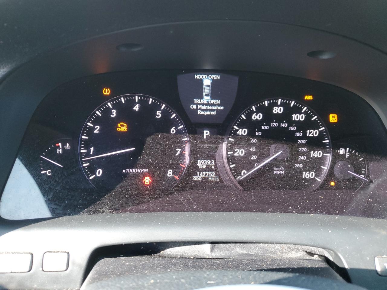 2011 Lexus LS VIN JTHCL5EF7B5011256 Copart auction photo, undercarriage / front end damage thumbnail 9