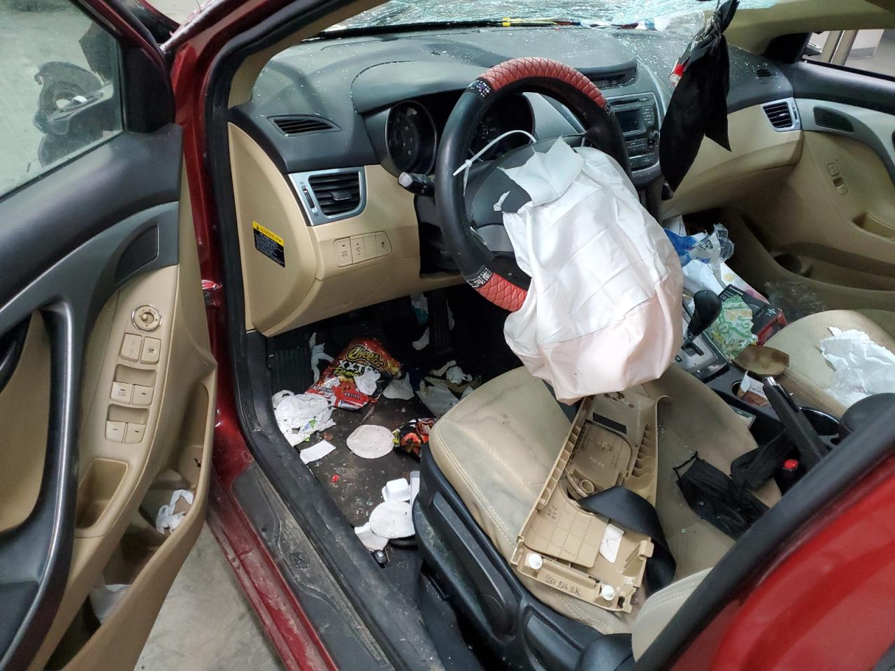 2013 Hyundai Elantra VIN 5NPDH4AE2DH315578 Copart auction photo, rollover damage thumbnail 8