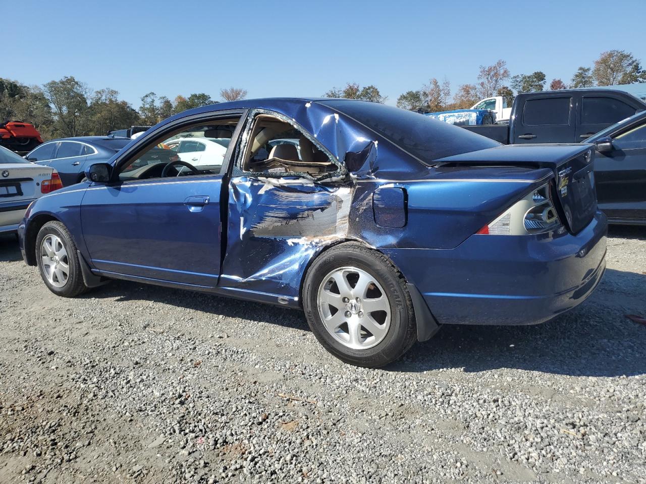 2003 Honda Civic VIN 1HGEM22973L073274 Copart auction photo, side damage thumbnail 2