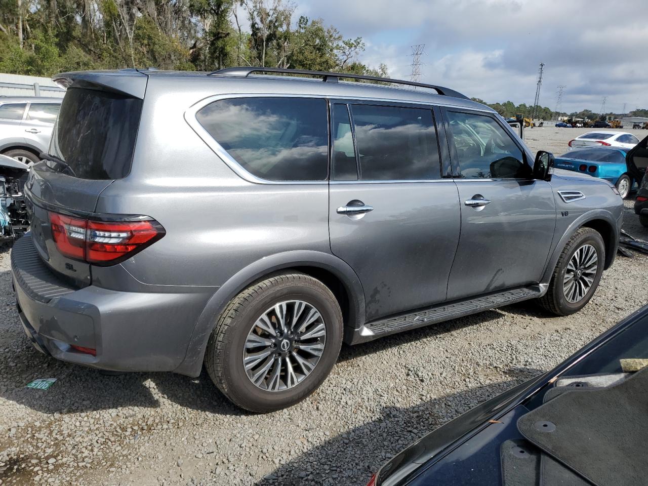 2021 Nissan Armada VIN JN8AY2BA8M9370391 Copart auction photo, front end damage thumbnail 3