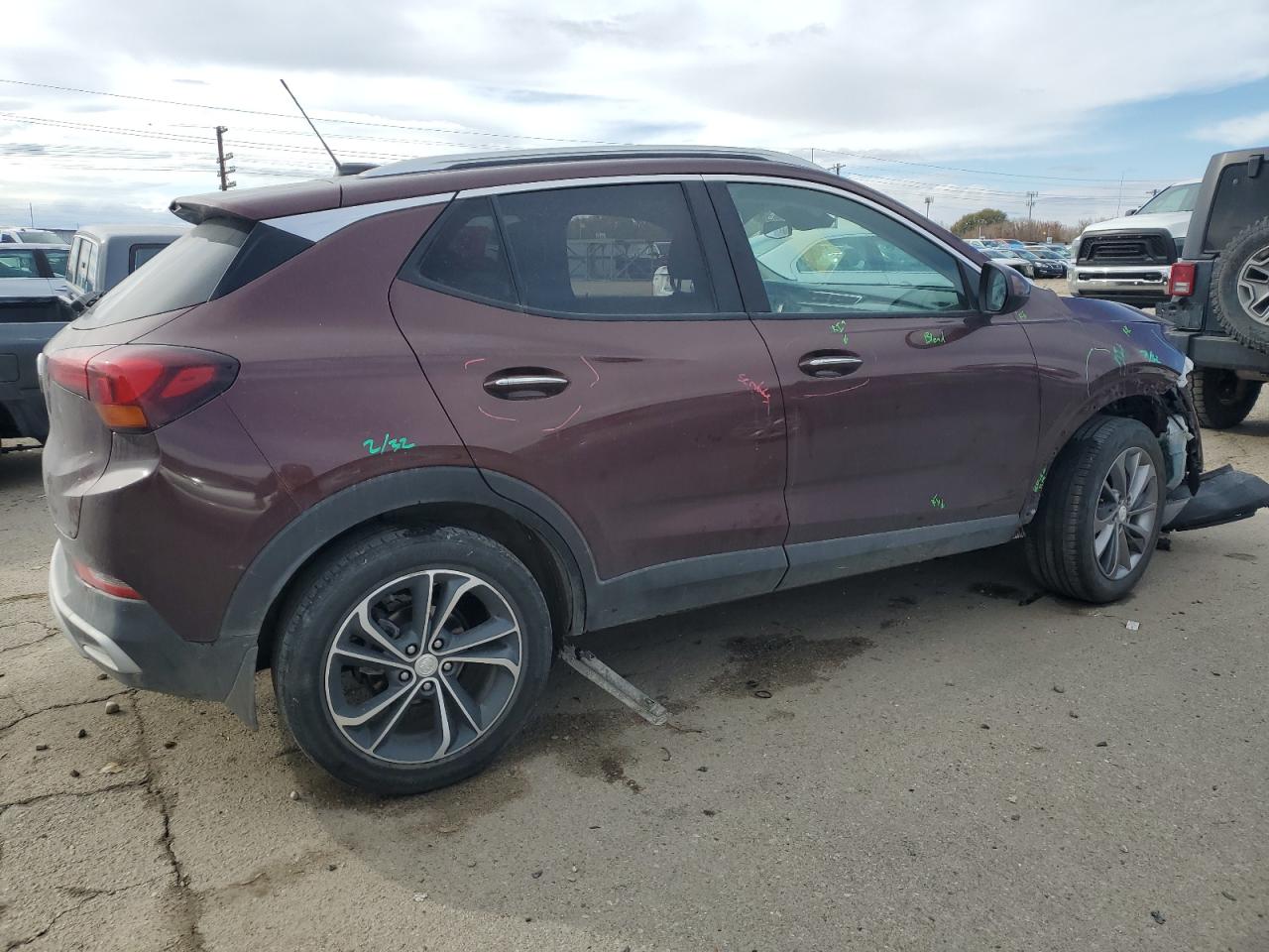 2022 Buick Encore VIN KL4MMESL2NB032576 Copart auction photo, front end damage thumbnail 3
