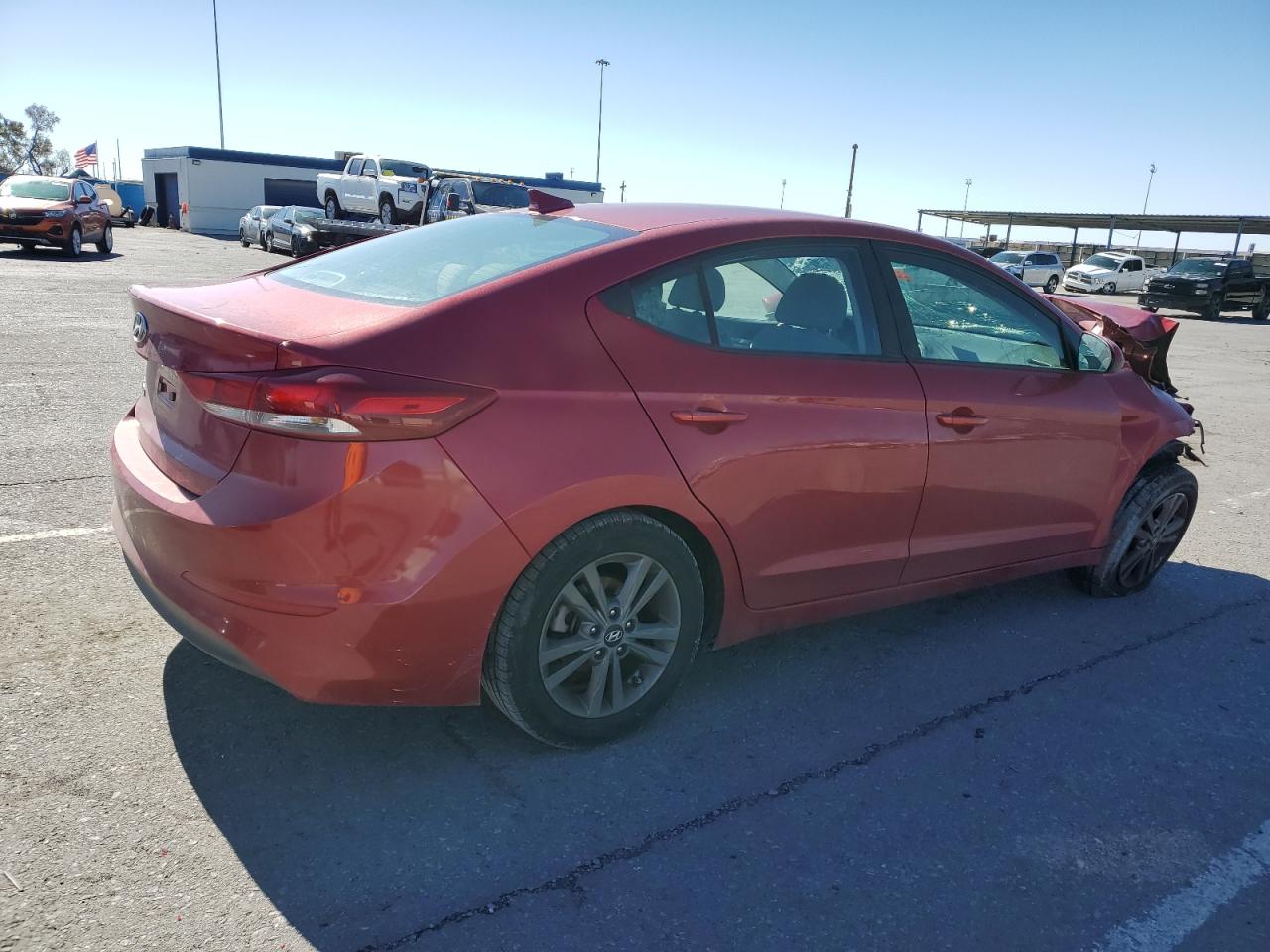2018 Hyundai Elantra VIN 5NPD84LF5JH227870 Copart auction photo, front end damage thumbnail 3