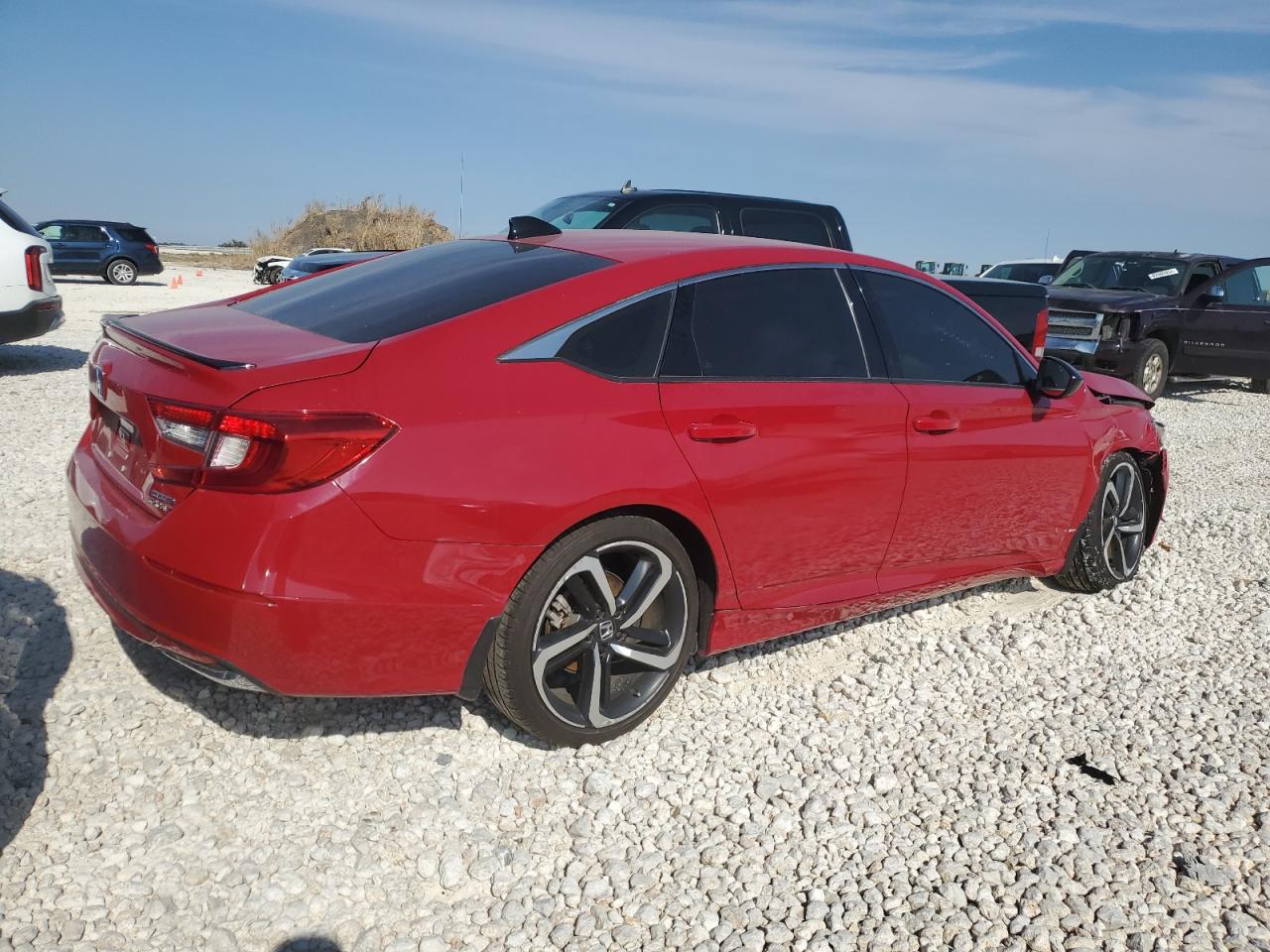 2022 Honda Accord VIN 1HGCV3F27NA026963 Copart auction photo, front end / side damage thumbnail 3