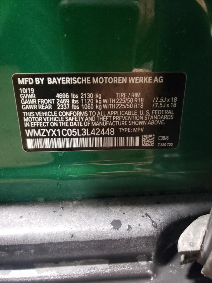 2020 MINI Cooper VIN WMZYX1C05L3L42448 Copart auction photo, front end damage thumbnail 13