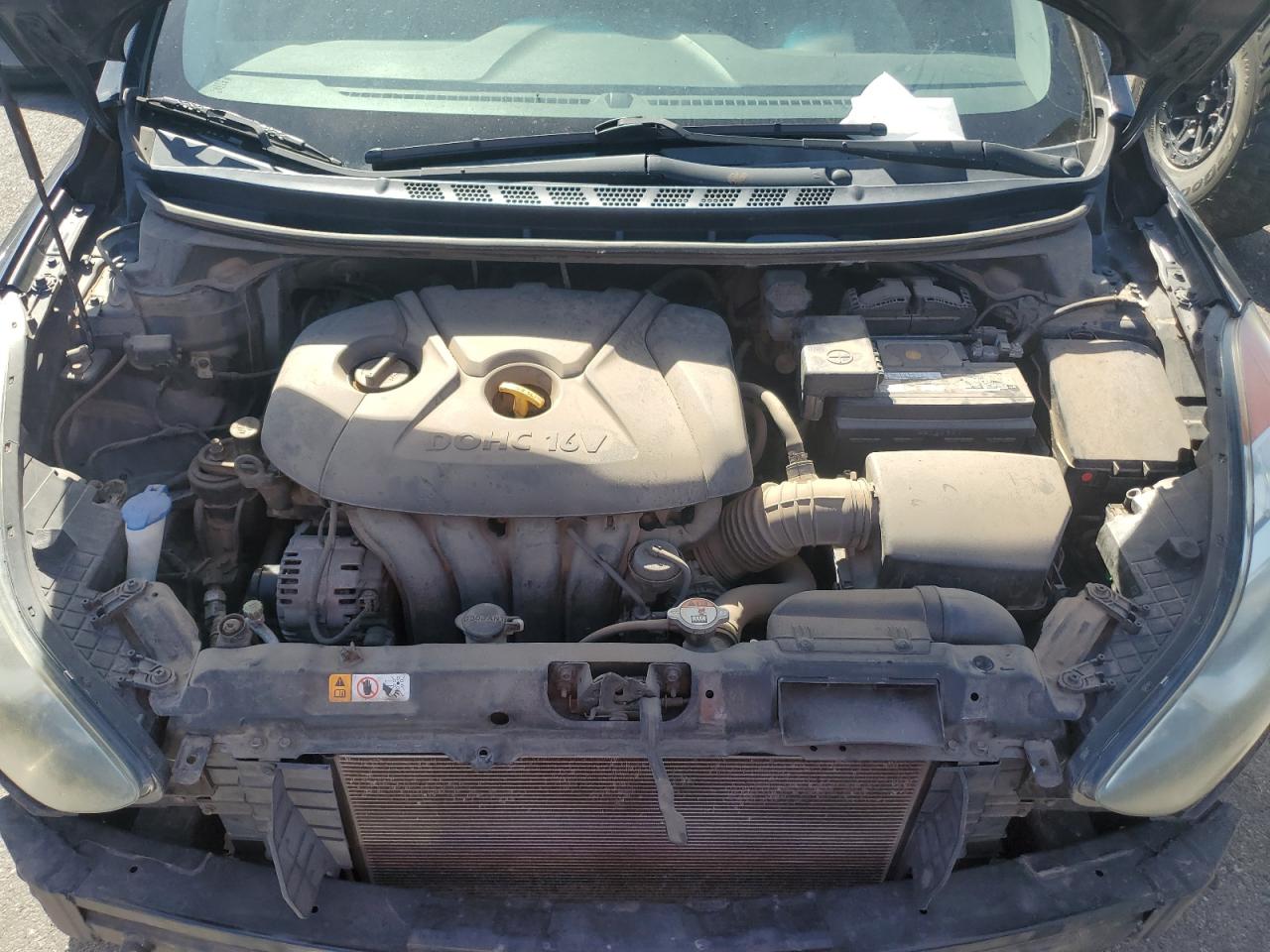 2013 Hyundai Elantra VIN 5NPDH4AEXDH291336 Copart auction photo, rear end / front end damage thumbnail 11