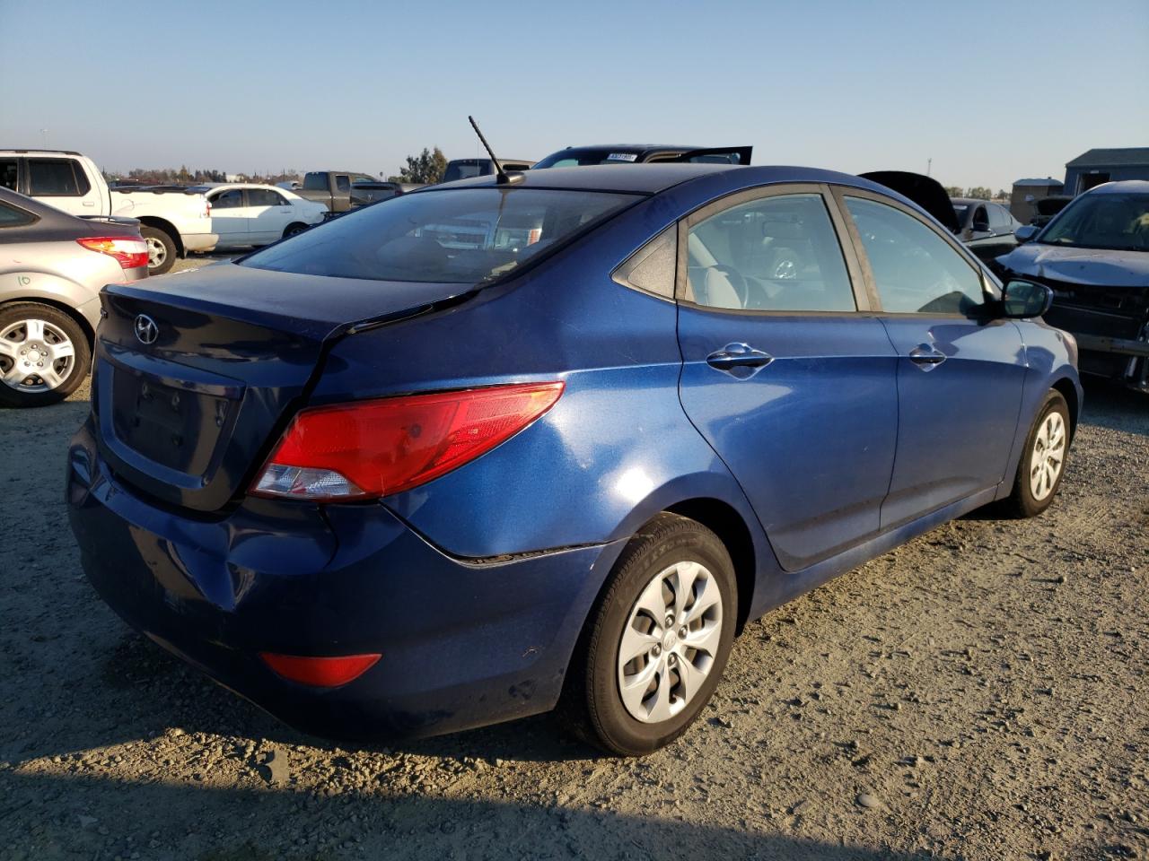 2017 Hyundai Accent VIN KMHCT4AE4HU274825 Copart auction photo, rear end damage thumbnail 3