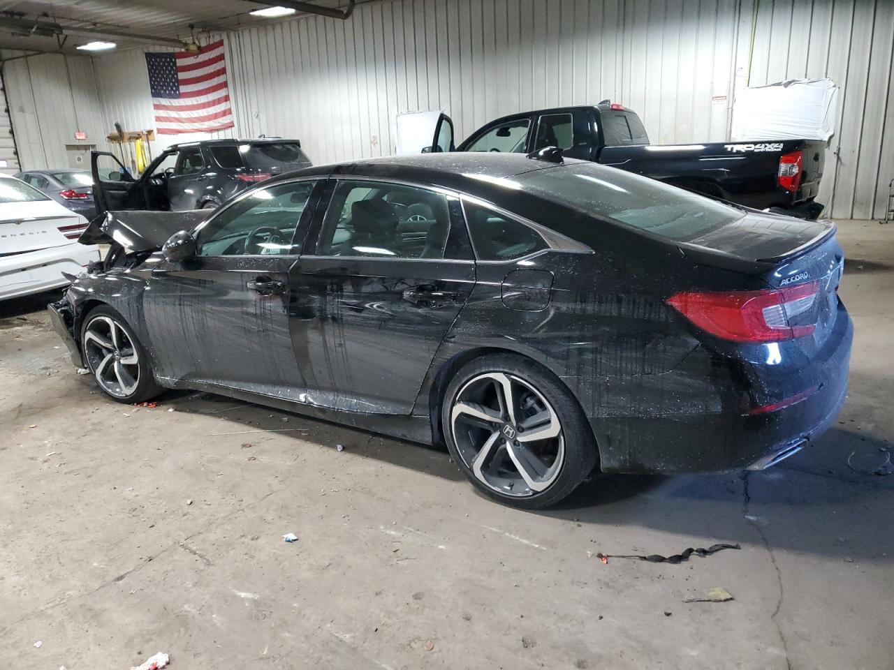 2022 Honda Accord VIN 1HGCV1F32NA073959 Copart auction photo, front end / side damage thumbnail 2