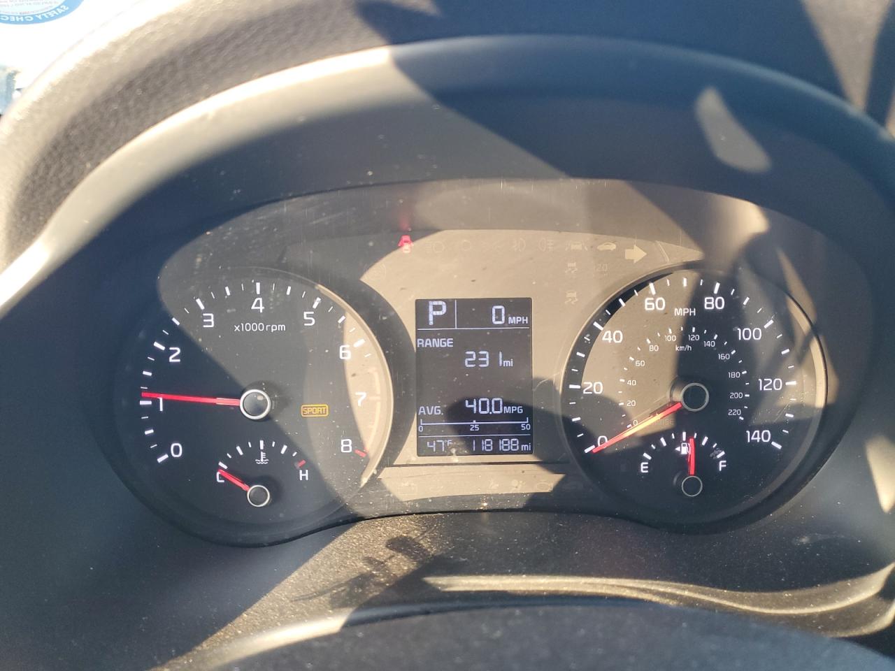 2020 KIA Rio VIN 3KPA24AD0LE308319 Copart auction photo, all over damage thumbnail 9