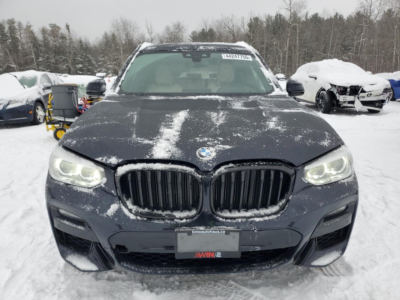 2020 BMW X3 VIN 5UXTY5C01LLT37745 Copart auction photo, undercarriage / front end damage thumbnail 5