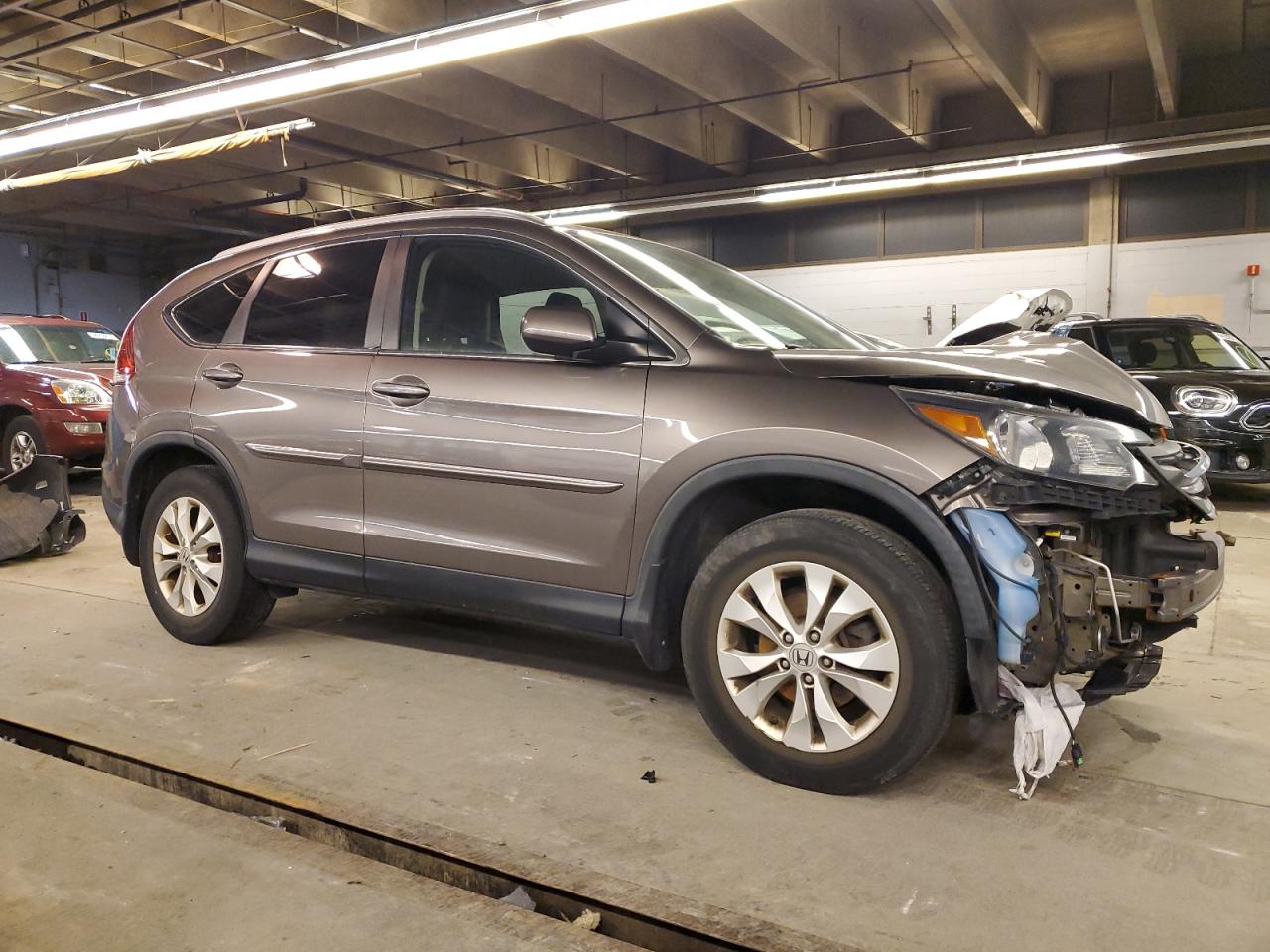 2013 Honda CR-V VIN 5J6RM4H79DL017303 Copart auction photo, front end / side damage thumbnail 4