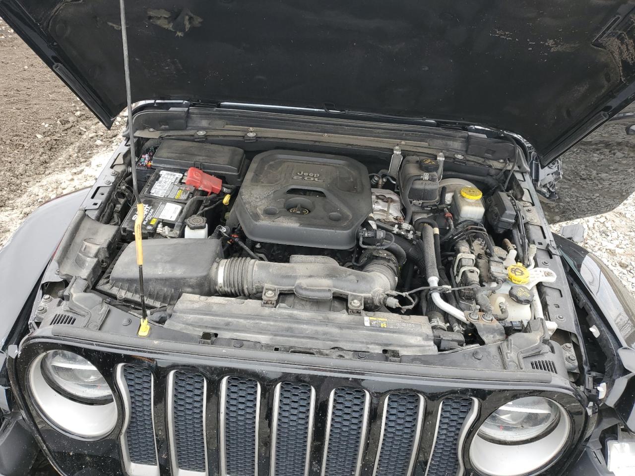 2018 Jeep Wrangler VIN 1C4HJXEN8JW296381 Copart auction photo, side / top/roof damage thumbnail 12