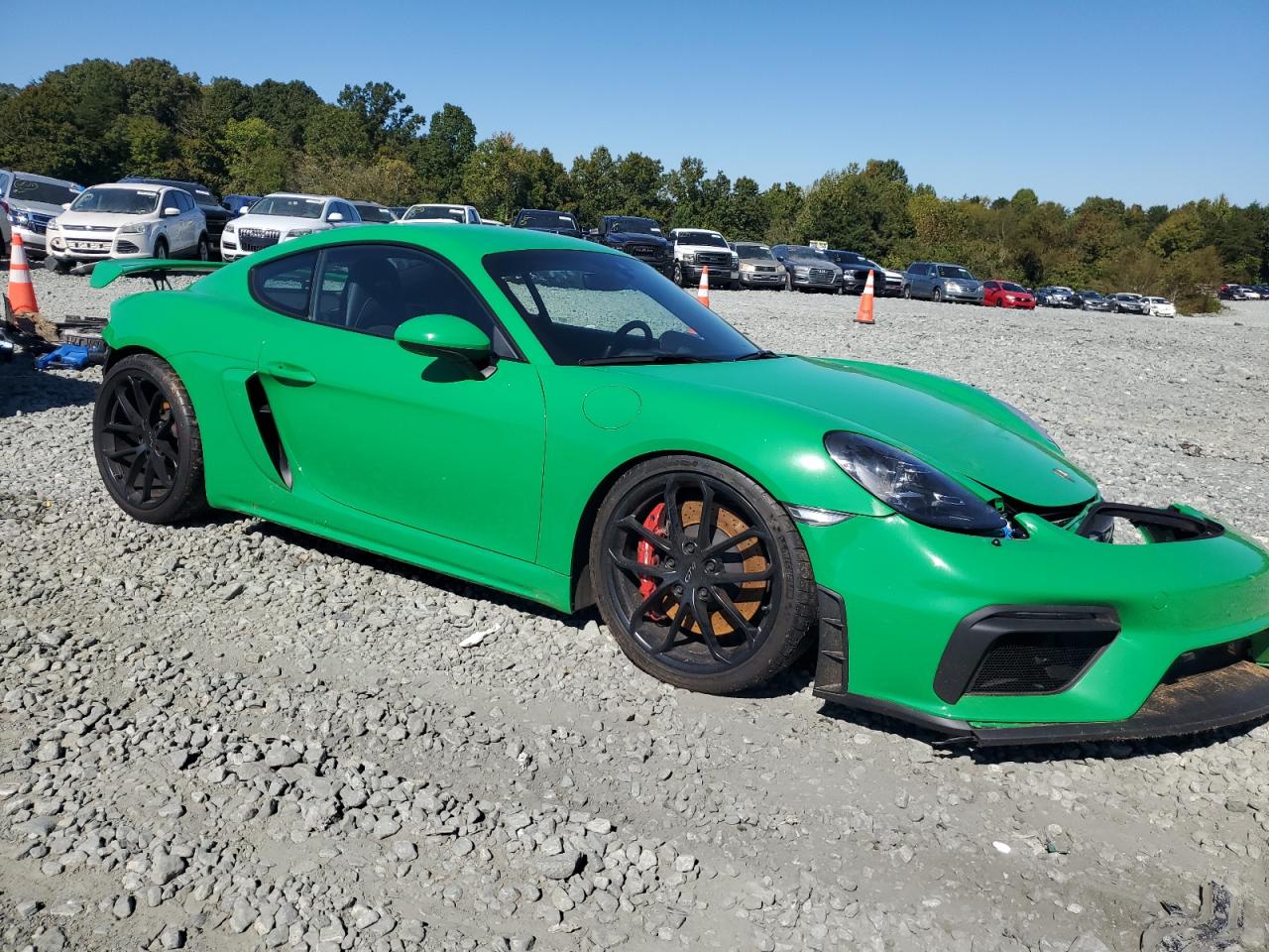 2021 Porsche Cayman VIN WP0AC2A84MK289230 Copart auction photo, front end / rear end damage thumbnail 4