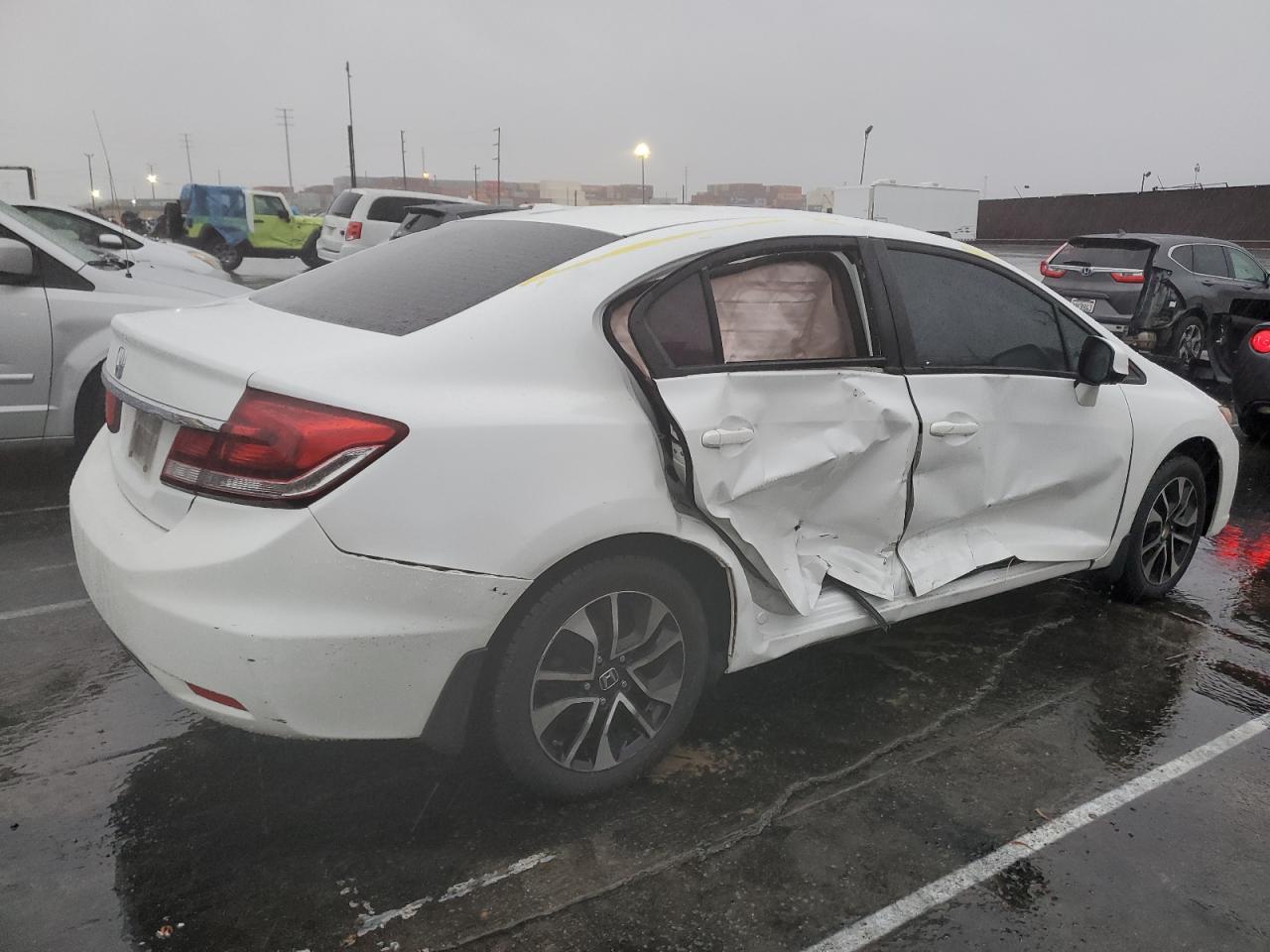 2013 Honda Civic VIN 19XFB2F94DE200043 Copart auction photo, side damage thumbnail 3