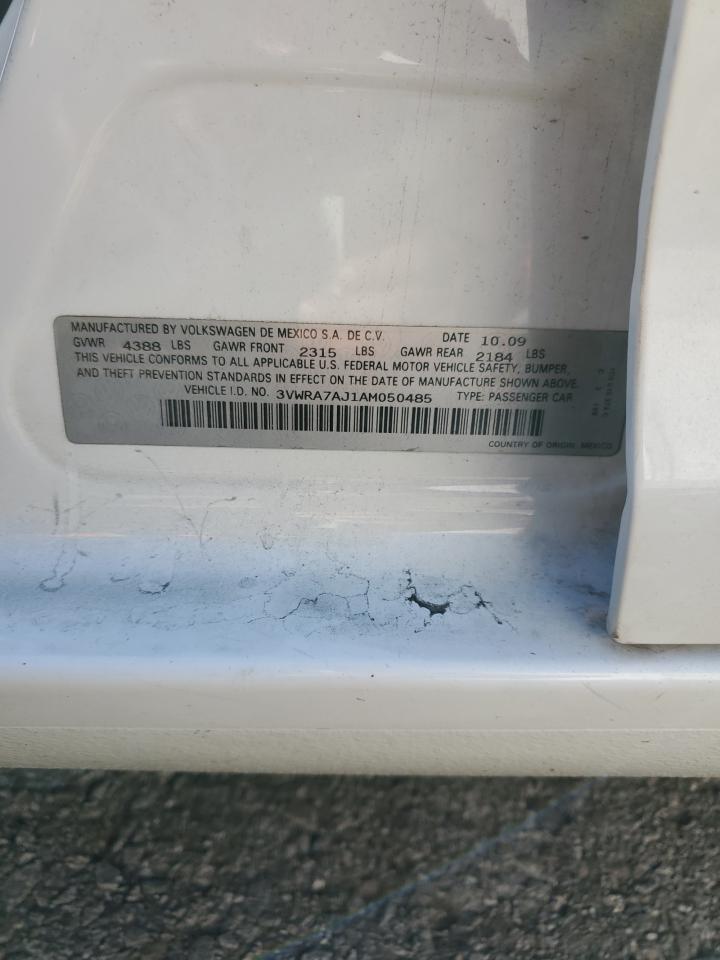 2010 Volkswagen Jetta VIN 3VWRA7AJ1AM050485 Copart auction photo, rear end / side damage thumbnail 12