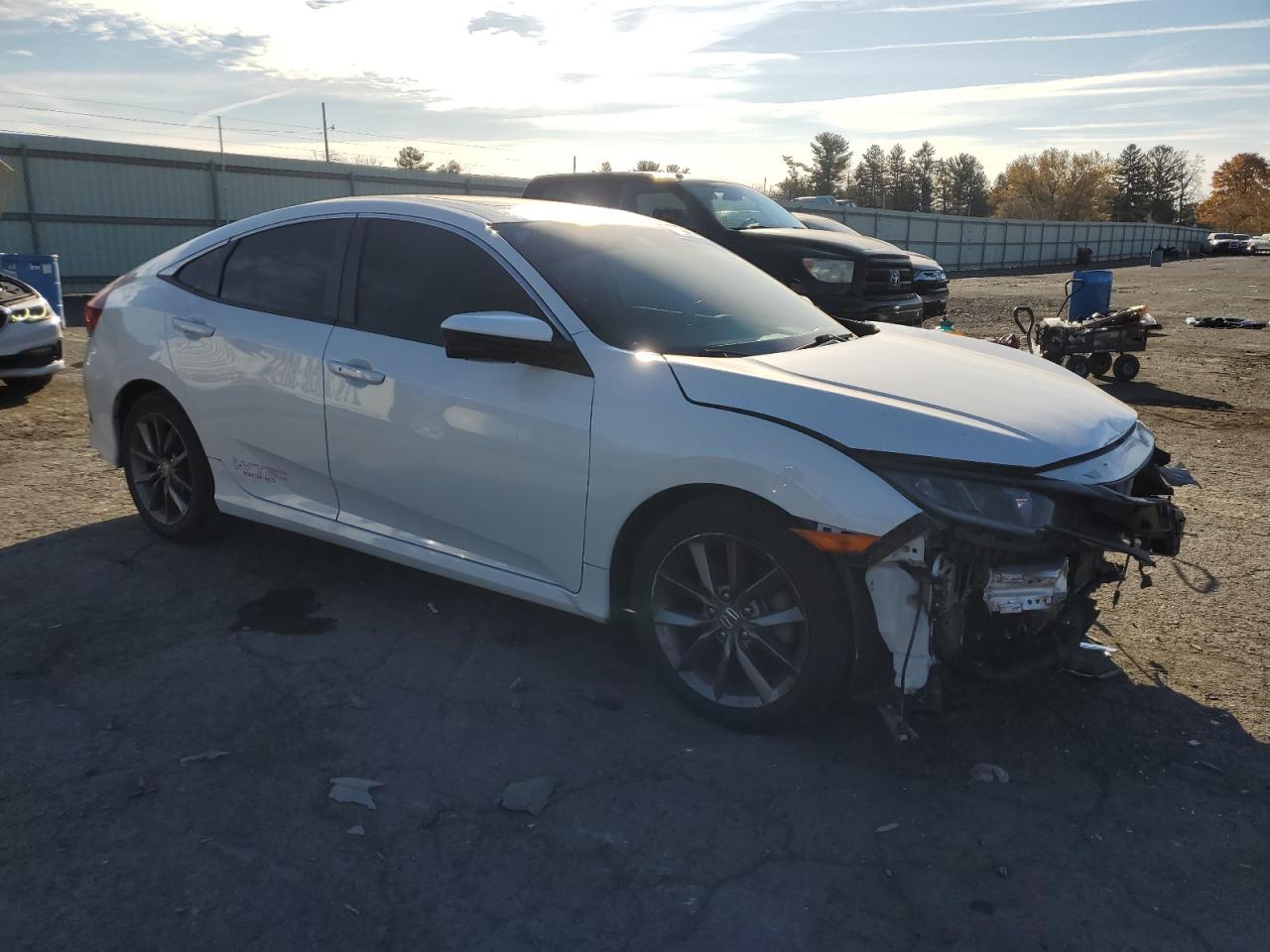 2021 Honda Civic VIN 19XFC1F38ME203384 Copart auction photo, front end / rear end damage thumbnail 4