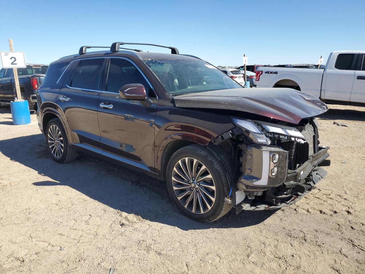 2024 Hyundai Palisade VIN KM8R74GE6RU731321 Copart auction photo, front end / minor dent/scratches damage thumbnail 4