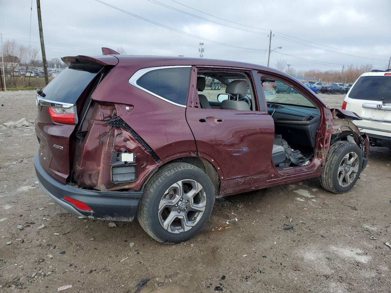 2019 Honda CR-V VIN 2HKRW2H58KH668572 Copart auction photo, all over / minor dent/scratches damage thumbnail 3